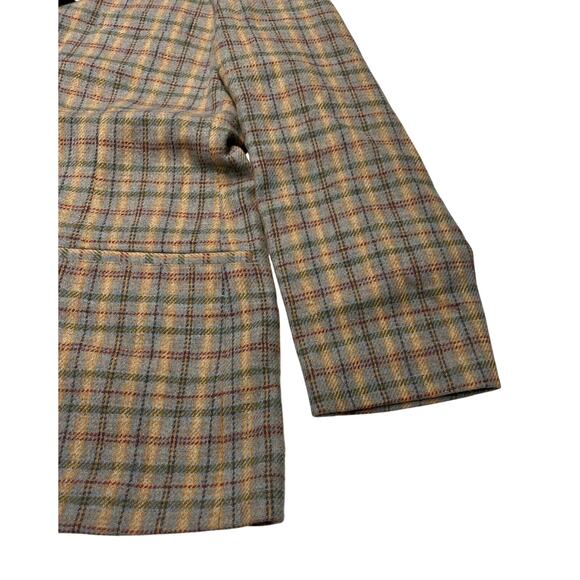 12-34 FACONNABLE Men's Wool Sport Coat Plaid Yellow/Blue/Red Large - Picture 4 of 8